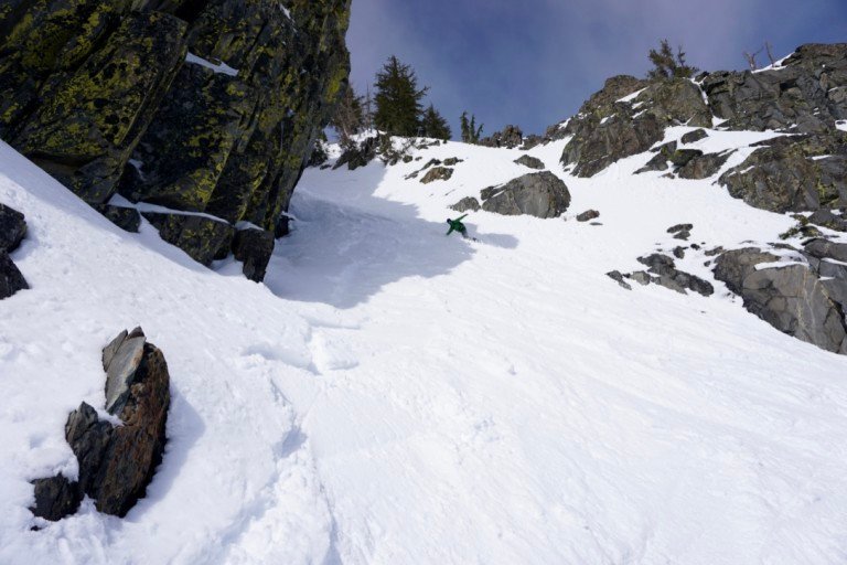 Bottom Section of the Upper Cross Couloir 